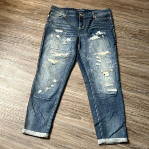 Maurice’s Mid Waisted Distressed,Jeans,Size 15/16,Festive,Fall,Day Brunch